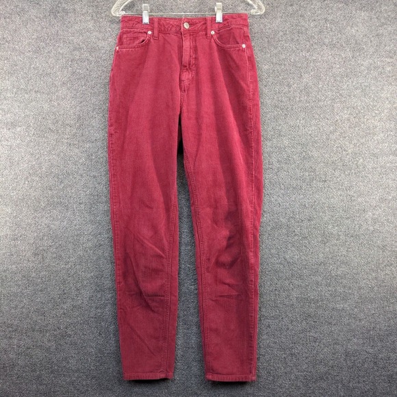 BDG Women's High Rise Corduroy Mom Jeans Red Size 27 Cotton 5-Pocket - Picture 2 of 12